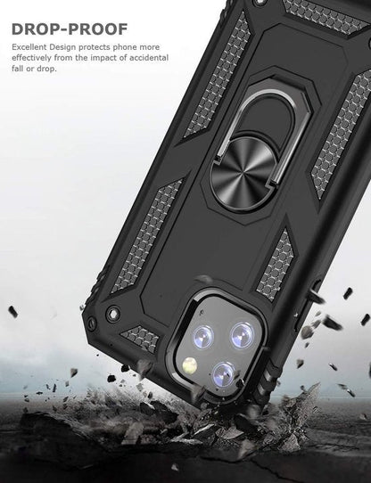 Apple iPhone 11 Pro Max Hoesje - Goud - Armor Kickstand Back Cover