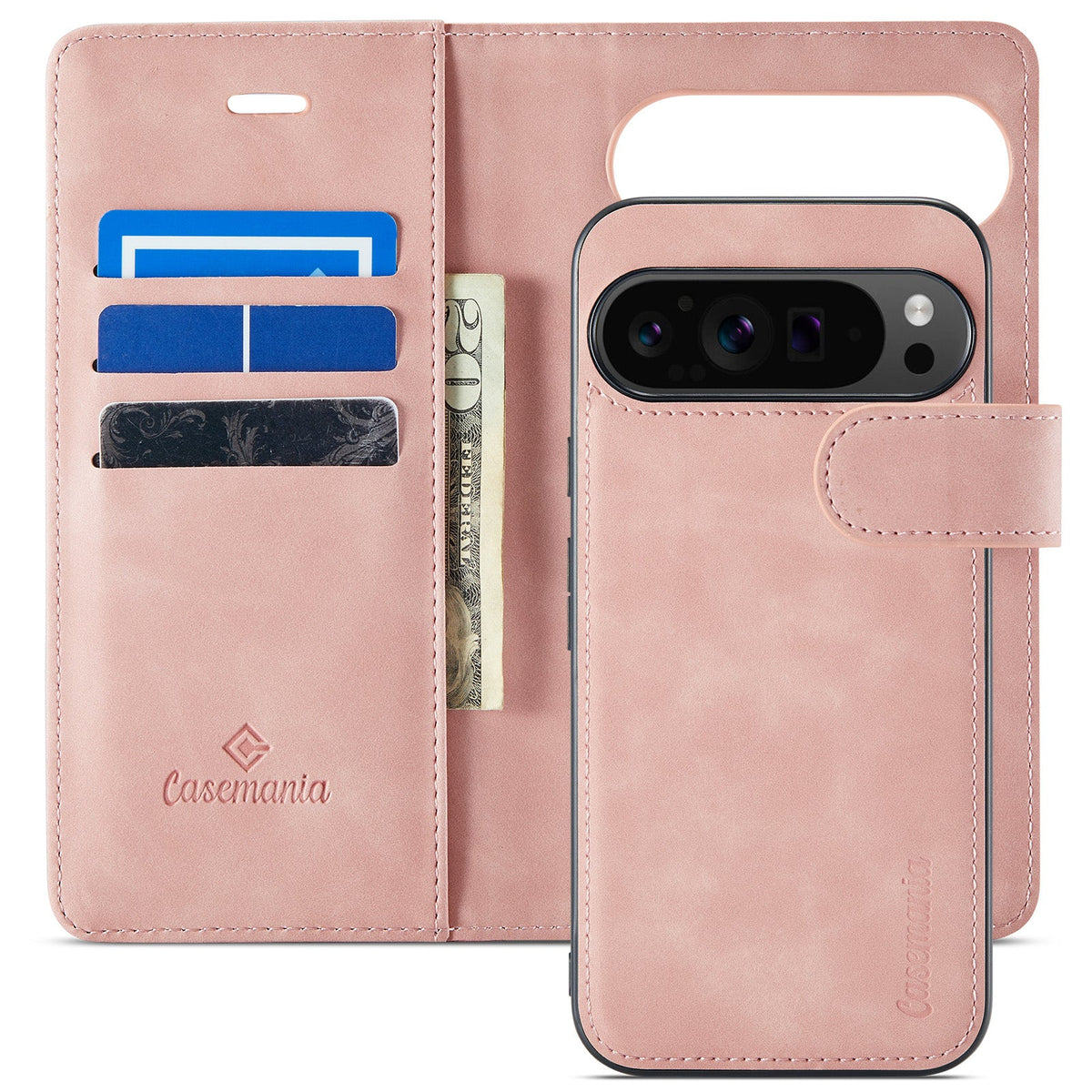 Google Pixel 9 Pro XL Hoesje - Pale Pink - 2 in 1 Bookcase
