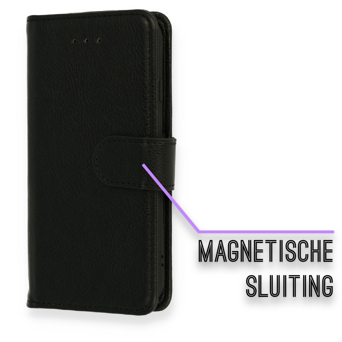 Samsung Galaxy J4+ (2018) Hoesje - Zwart - Luxe Bookcase