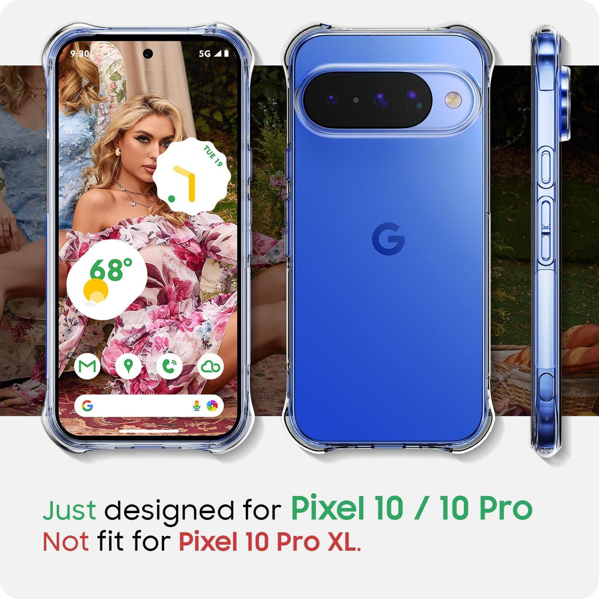 Google Pixel 10 Hülle - Transparent - Stoßfestes Backcover