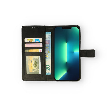 Apple iPhone SE (2022) Case - Black - Luxury Wallet Case
