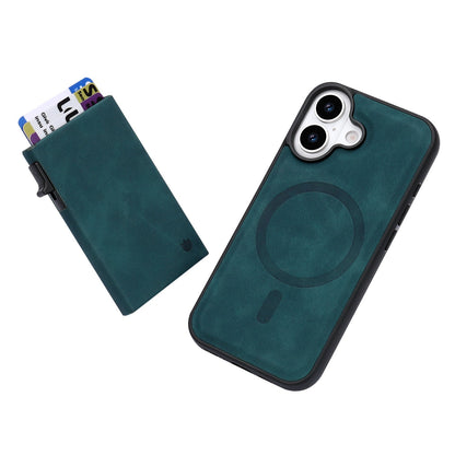 Apple iPhone 17 Hülle - Emerald Green - MagSafe Backcover mit ausziehbarem Kartenfach