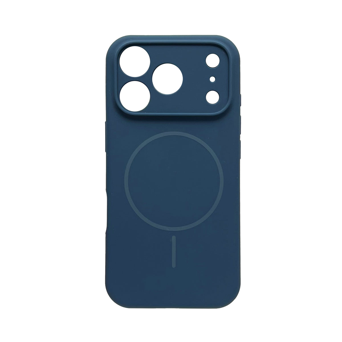 Apple iPhone 17 Pro Hoesje - Donker Blauw - Liquid Siliconen MagSafe Back Cover