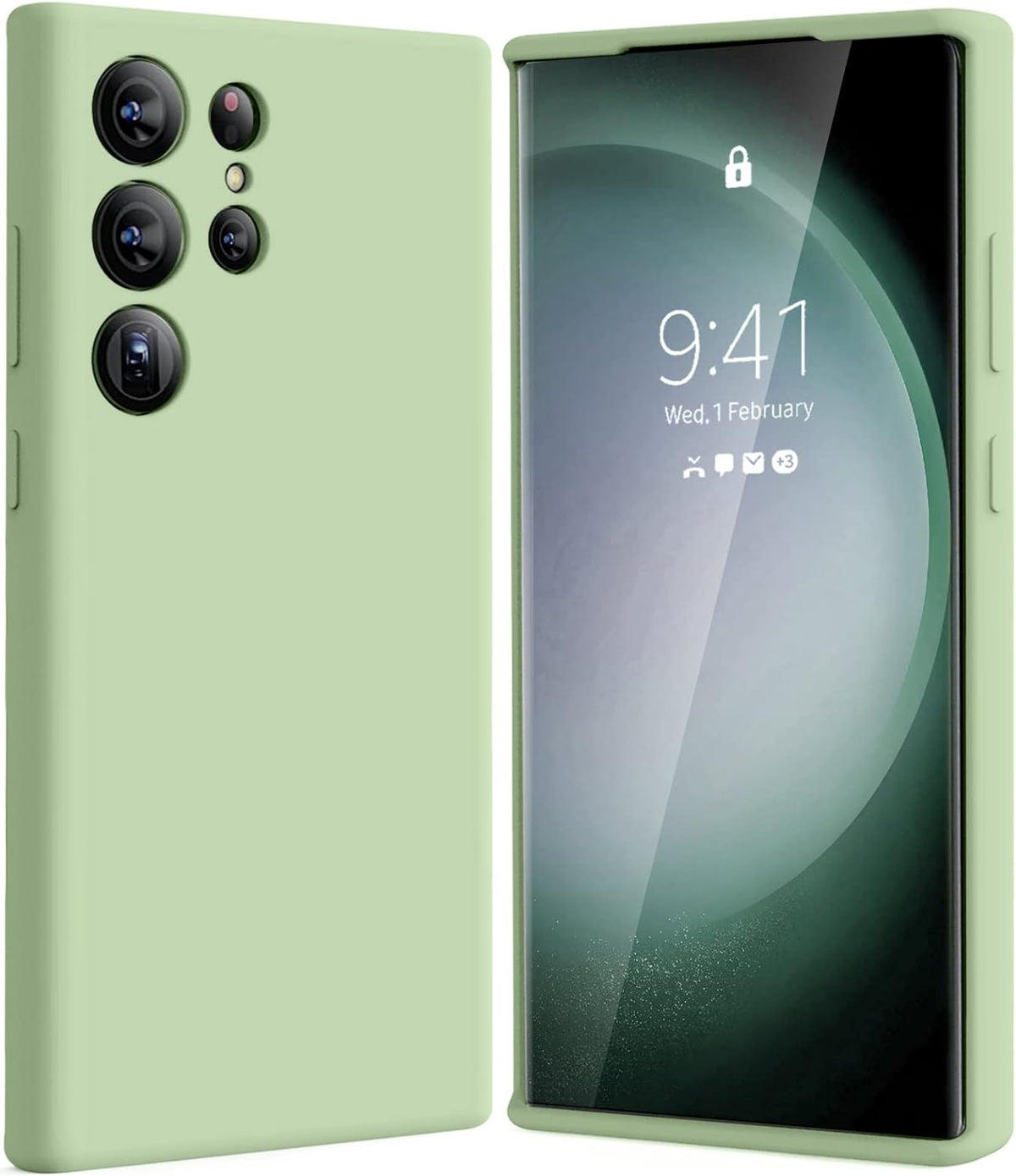 Samsung Galaxy S24 Ultra Hoesje - Licht Groen - Liquid Siliconen Back Cover