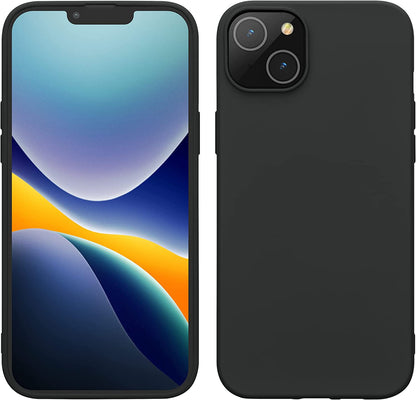 iPhone 14 Hoesje - Zwart - Liquid Siliconen Back Cover