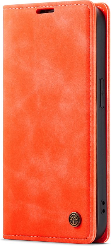Apple iPhone 14 Pro Hoesje - Topaz Orange - Dunne Bookcase