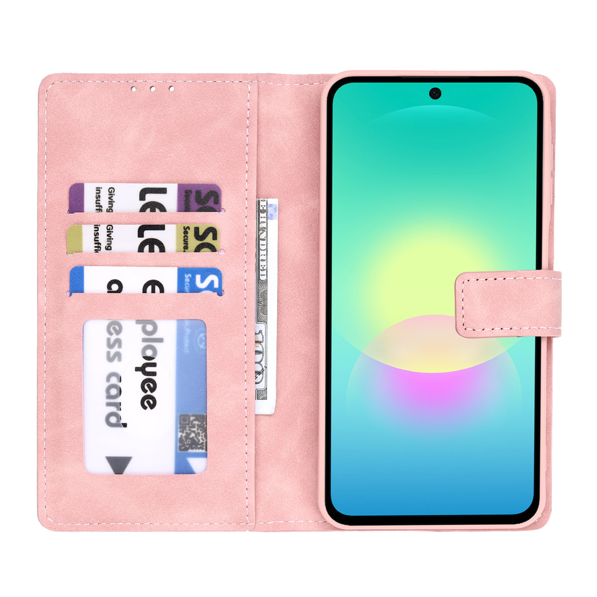 Samsung Galaxy A57 Hoesje - Pale Pink - Portemonnee Bookcase