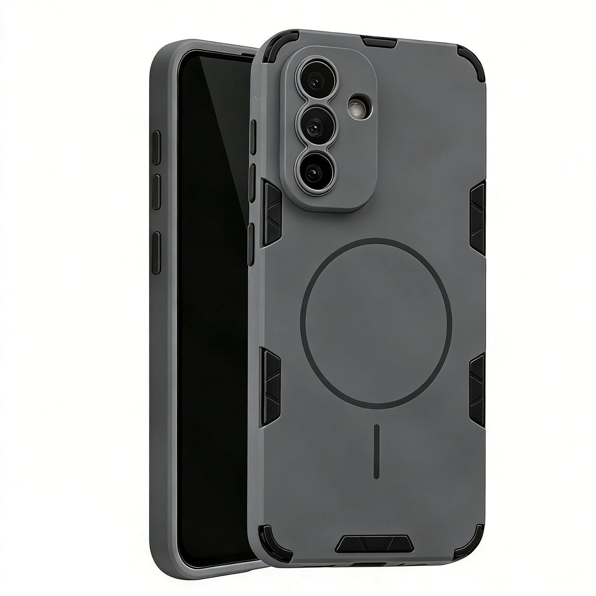 Samsung Galaxy A37 Hoesje - Matte Grijs - Frosted Matte Hardcase MagSafe Back Cover