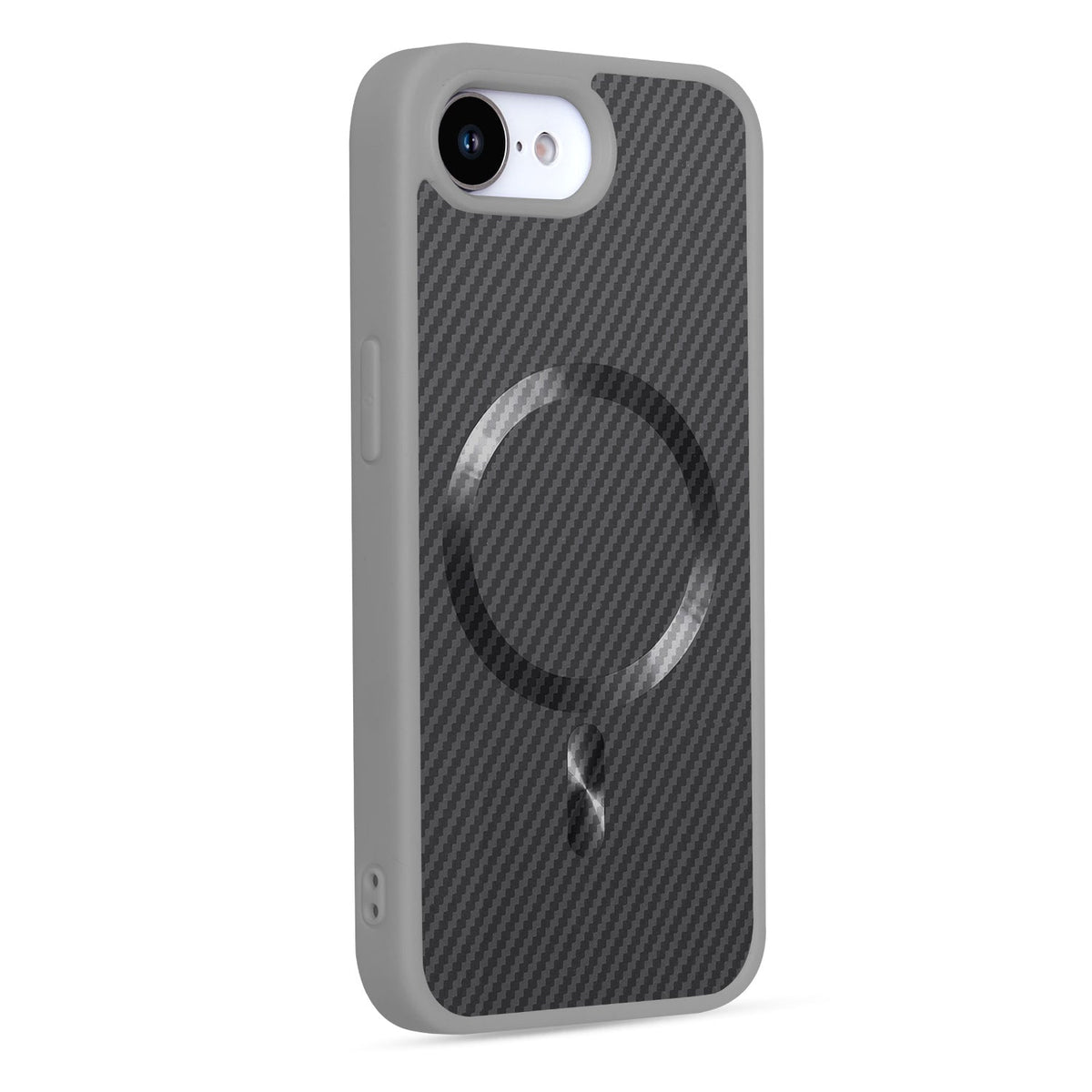 Apple iPhone 16e Hoesje - Grijs - Carbon MagSafe Back Cover