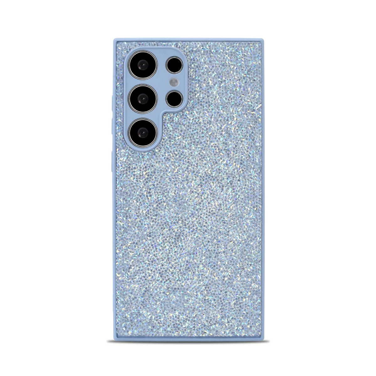 Samsung Galaxy S25 Ultra Hoesje - Blauw - Diamant Glitter Back Cover