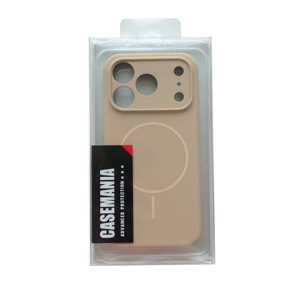 Apple iPhone 17 Pro Hoesje - Zand Beige - Liquid Siliconen MagSafe Back Cover