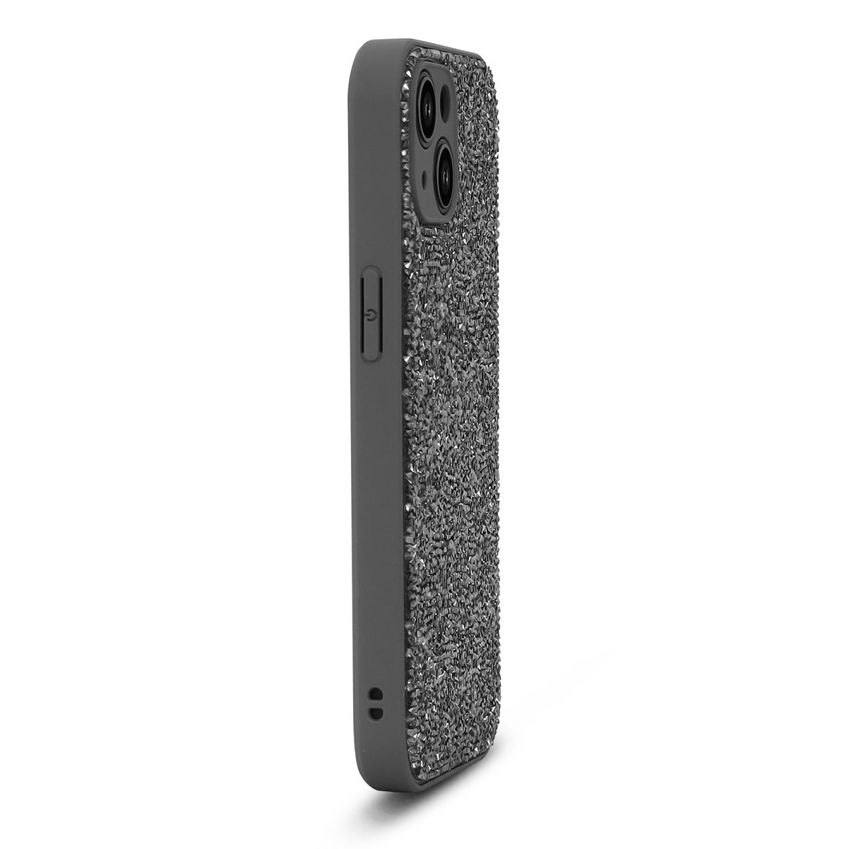 Apple iPhone 12 Hoesje - Zilver - Diamant Glitter Back Cover