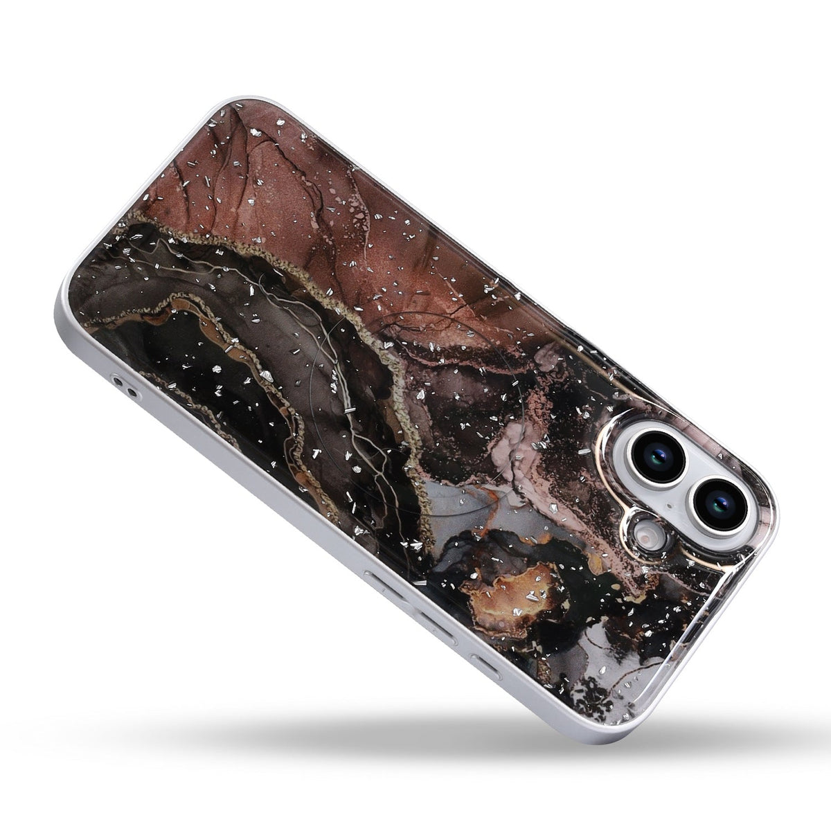 Apple iPhone 16 Hoesje - Zwart - Marmer MagSafe Back Cover