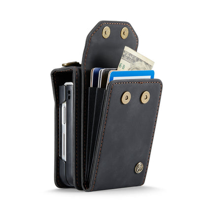 Samsung Galaxy Z Flip 6 Case - Charcoal Gray - Wallet Case with Phone Strap