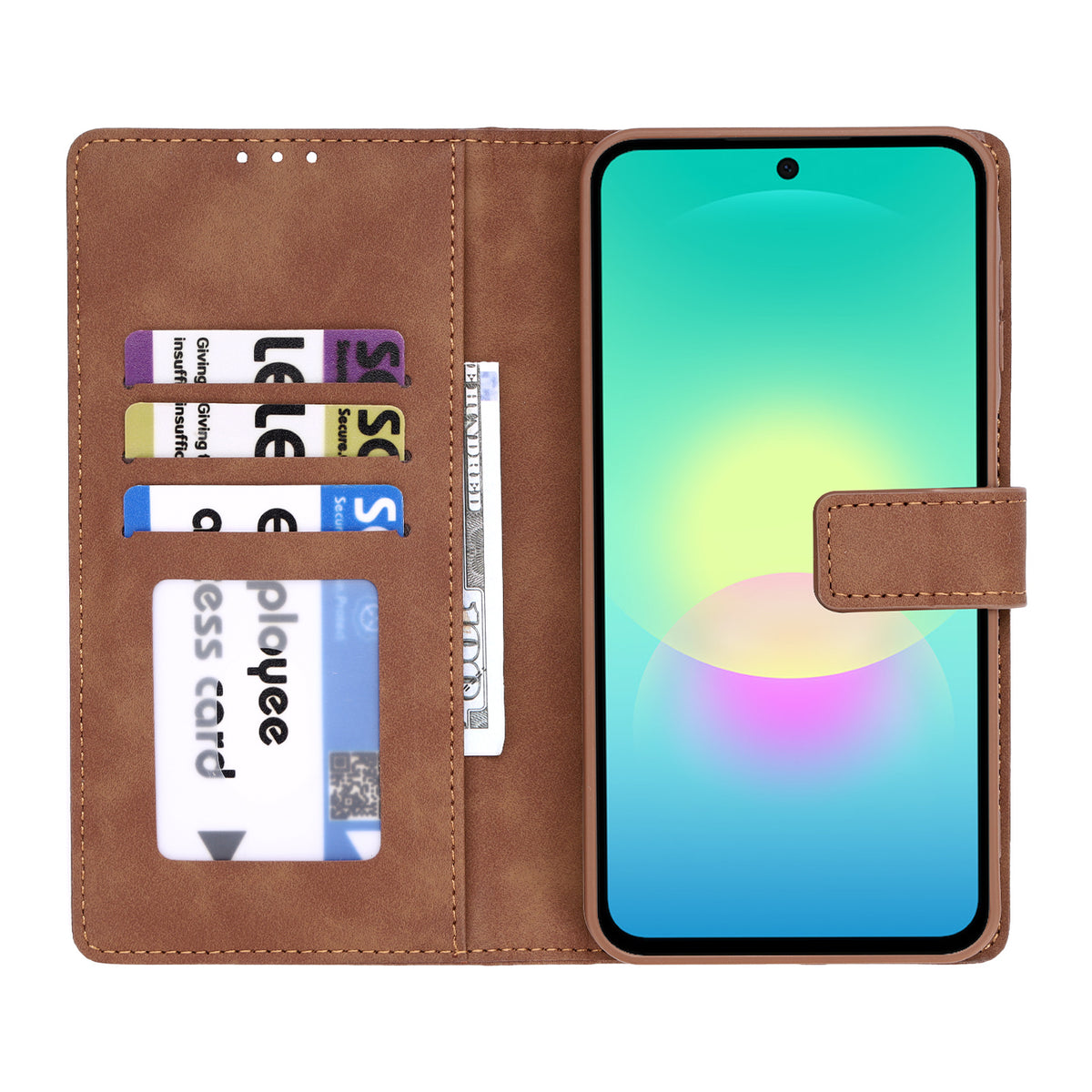 Samsung Galaxy A57 Hoesje - Sienna Brown - Portemonnee Bookcase