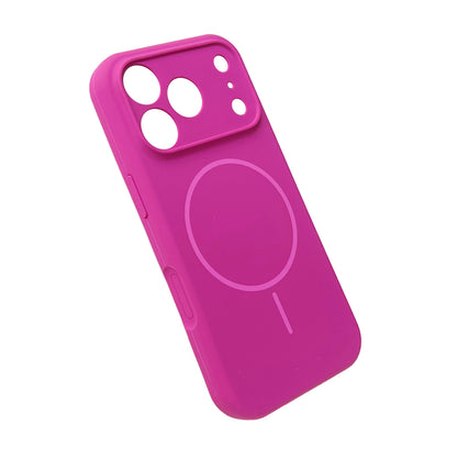 Apple iPhone 18 Pro Hoesje - Magenta - Zachte Liquid Siliconen MagSafe Back Cover