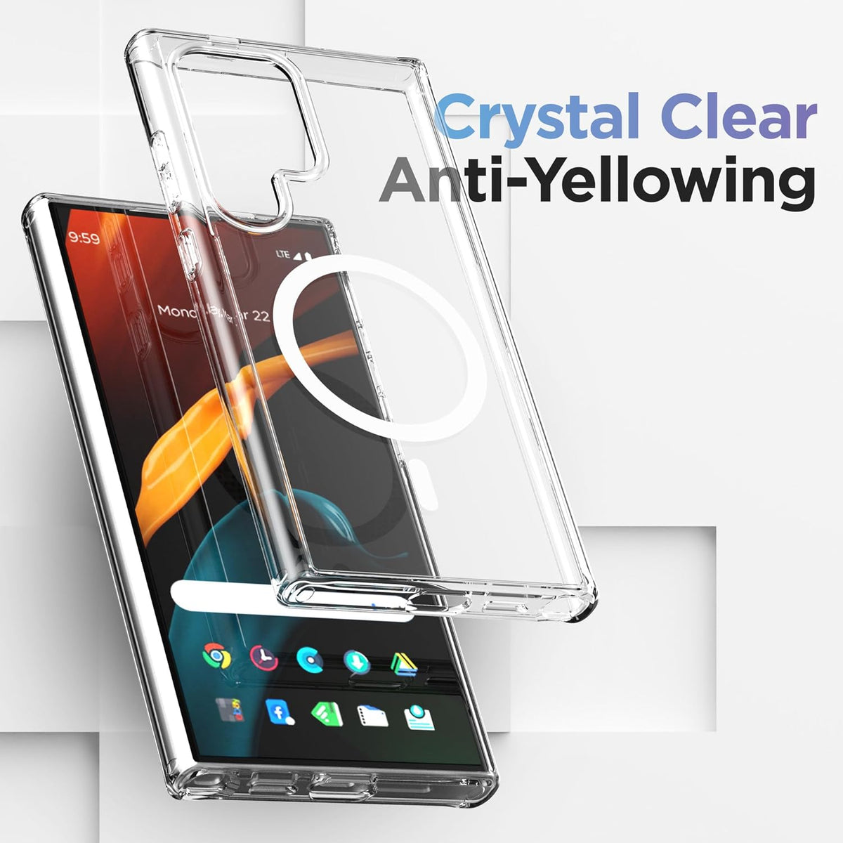 Samsung Galaxy S25 Ultra Hoesje - Transparant - Anti-Shock MagSafe Back Cover