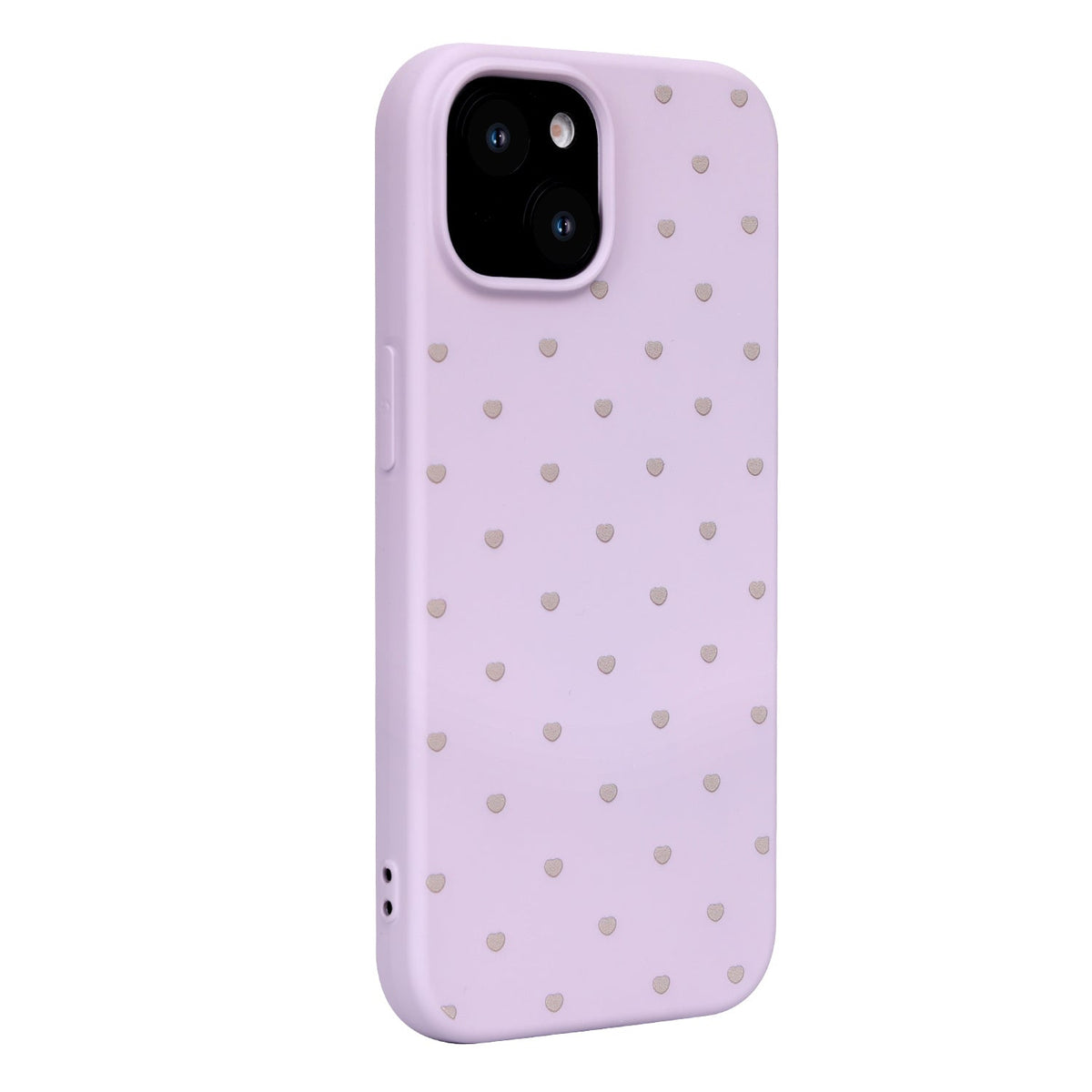 iPhone 12 Hoesje - Paars - Hartjes Back Cover
