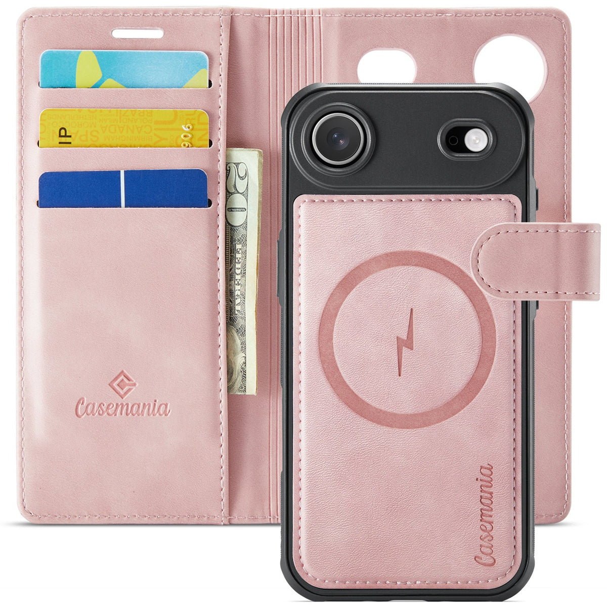 Apple iPhone Air Case - Pale Pink - Luxury 2-in-1 MagSafe Wallet Case