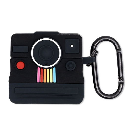Apple AirPods 4 Hoesje - Retro Camera - Zwart