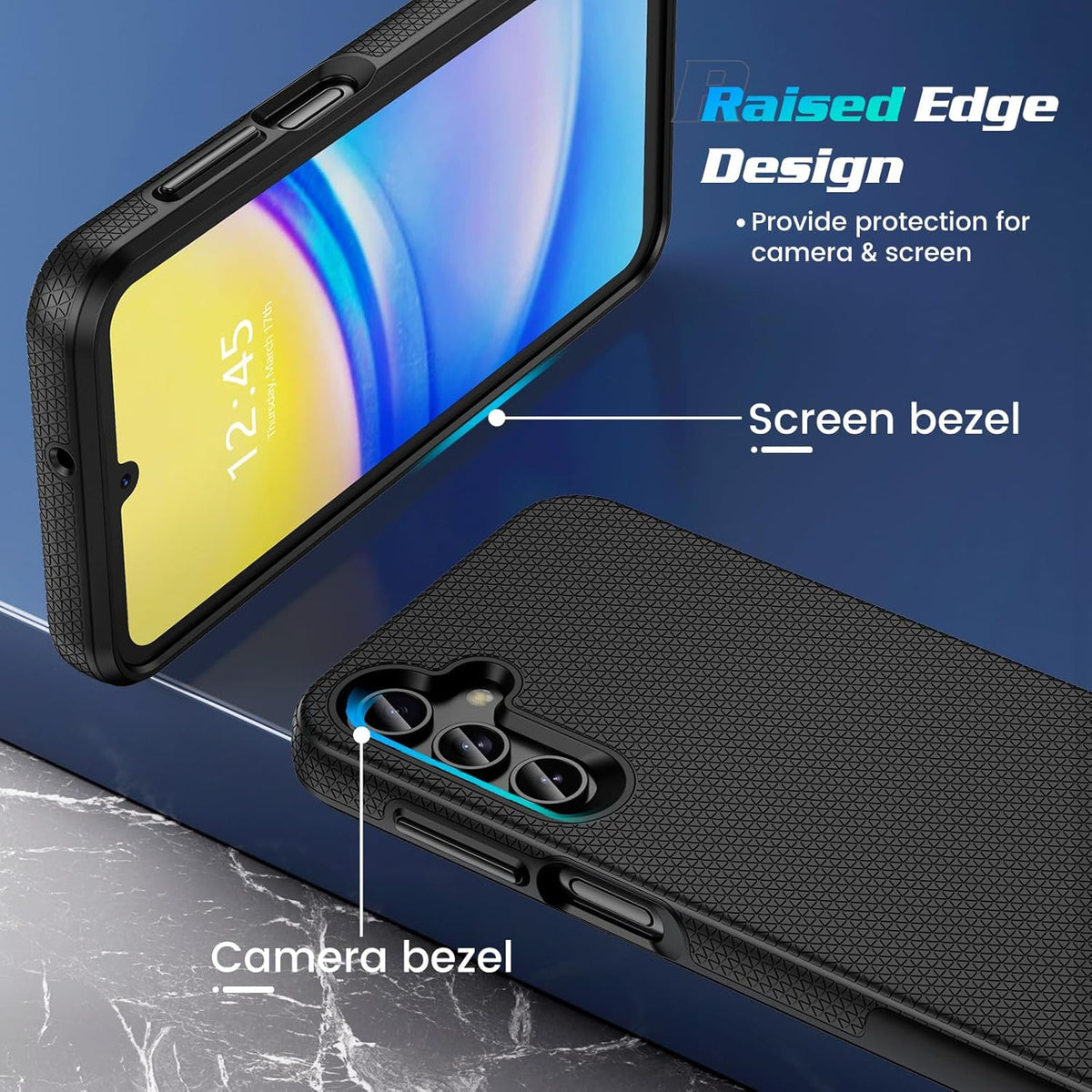 Samsung Galaxy A16 Hoesje - Zwart - Anti Slip Back Cover