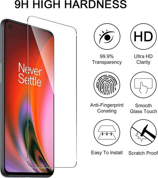OnePlus Nord 2 Screenprotector - Tempered Glass - 2 Stuks