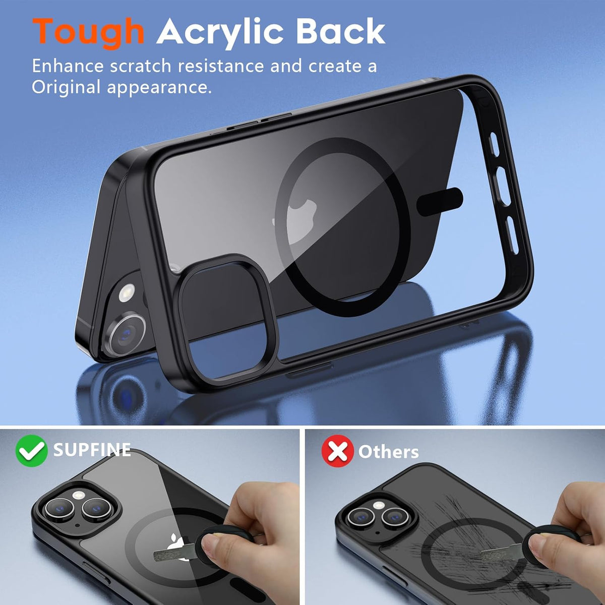 Apple iPhone 15 Hoesje - Zwart - Bumper MagSafe Back Cover