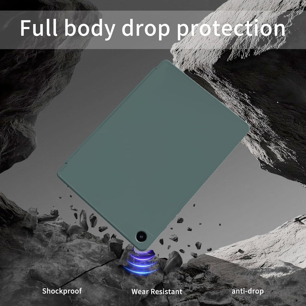 Samsung Galaxy Tab A11 Plus Tablethoes - Groen - Smart Cover