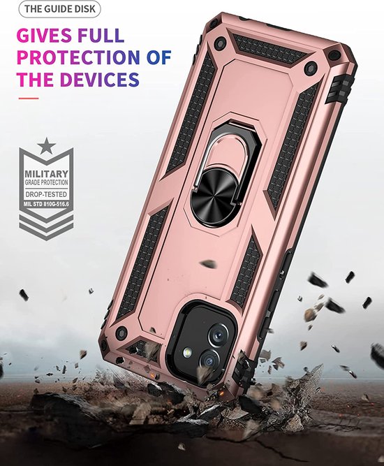 Samsung Galaxy A03 Hoesje - Roségoud - Armor Kickstand Back Cover
