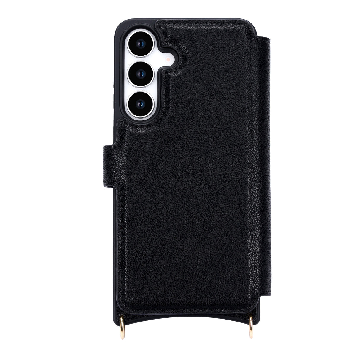 Samsung Galaxy S25 Hoesje - Zwart - 'Amsterdam' Magnetische Wallet Case met Pasjeshouders en