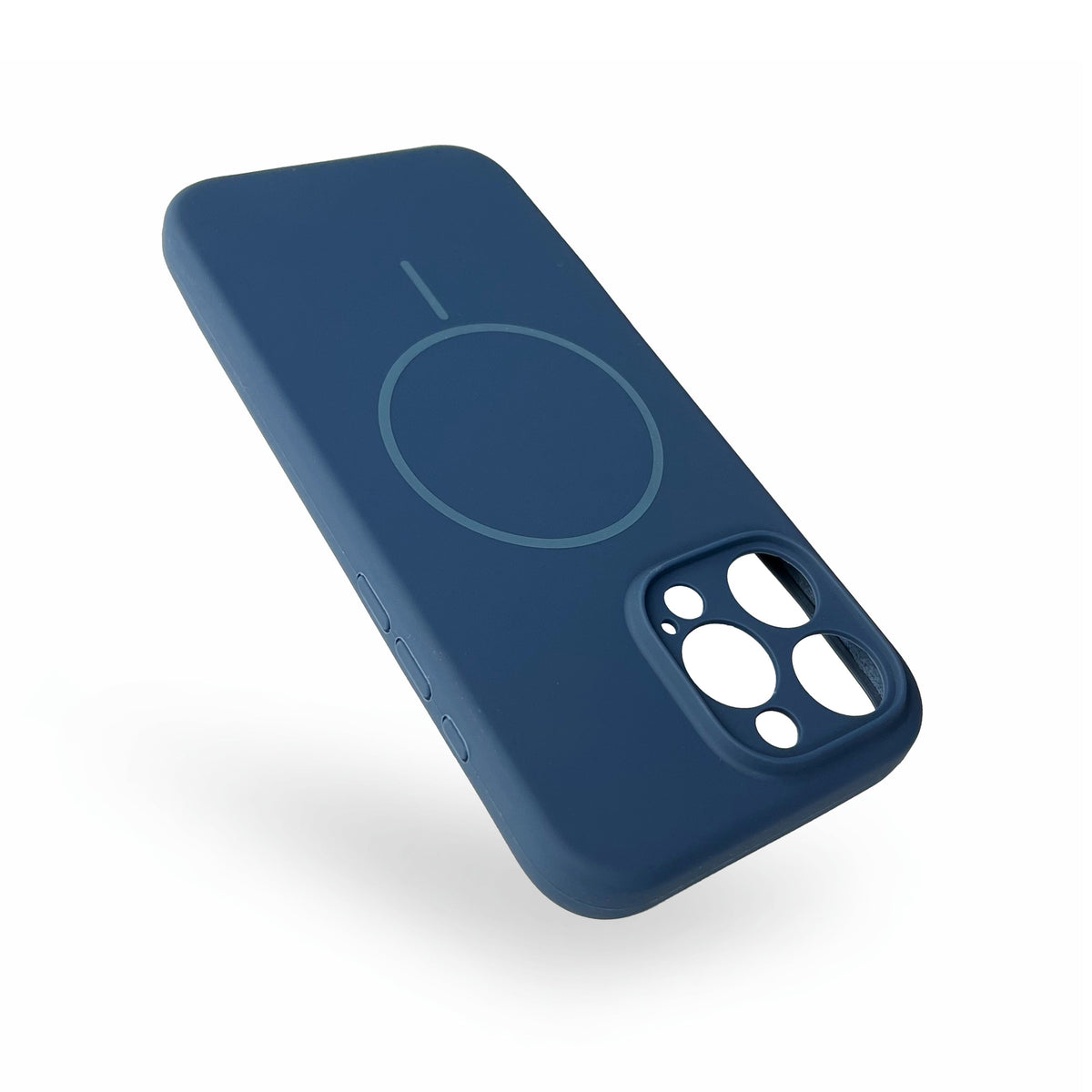 Apple iPhone 16 Pro Max Hoesje - Blauw - Extra Sterke Liquid Siliconen MagSafe Back Cover met Magneetring