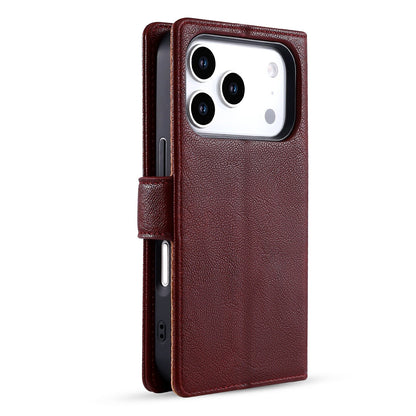 Apple iPhone 18 Pro Max Hoesje - Burgundy Red - 2 in 1 Lederlook MagSafe Bookcase
