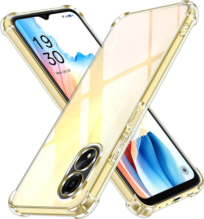 Oppo A18 Case - Clear - Shockproof Hybrid Back Cover