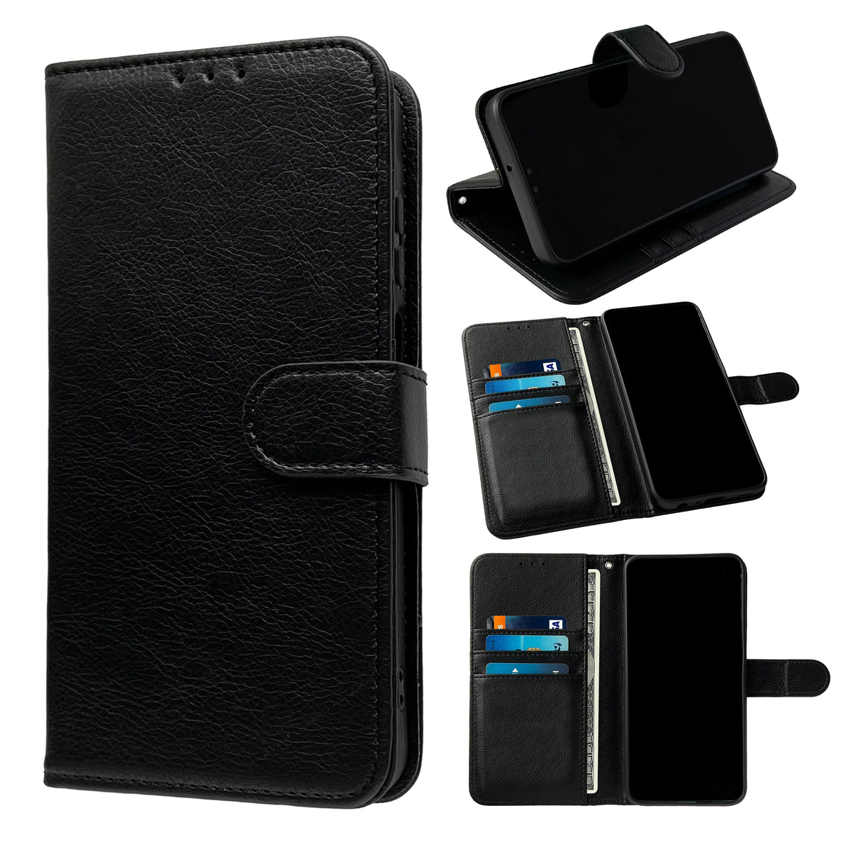 Oppo Reno 12 FS Case - Black - Wallet Case