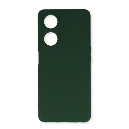 Oppo A38 Hoesje - Groen - Siliconen Back Cover met Telefoonkoord