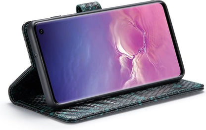 Samsung Galaxy S10+ Case - Green - Luxury Snakeskin Flip Case