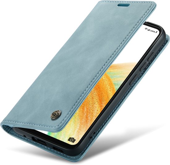 Oppo A17 Hoesje - Aqua Blue - Dunne Bookcase