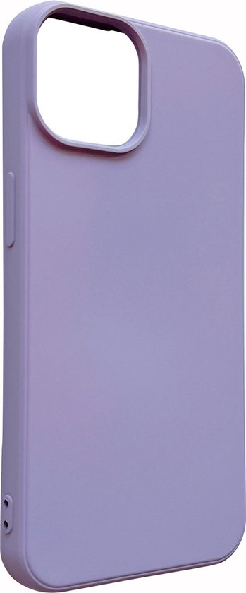 Apple iPhone 14 Hoesje - Paars - Microfiber Siliconen Back Cover