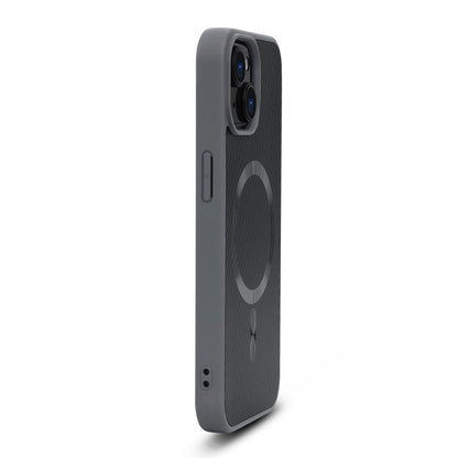 Apple iPhone 15 Plus Hoesje - Grijs - Carbon MagSafe Back Cover
