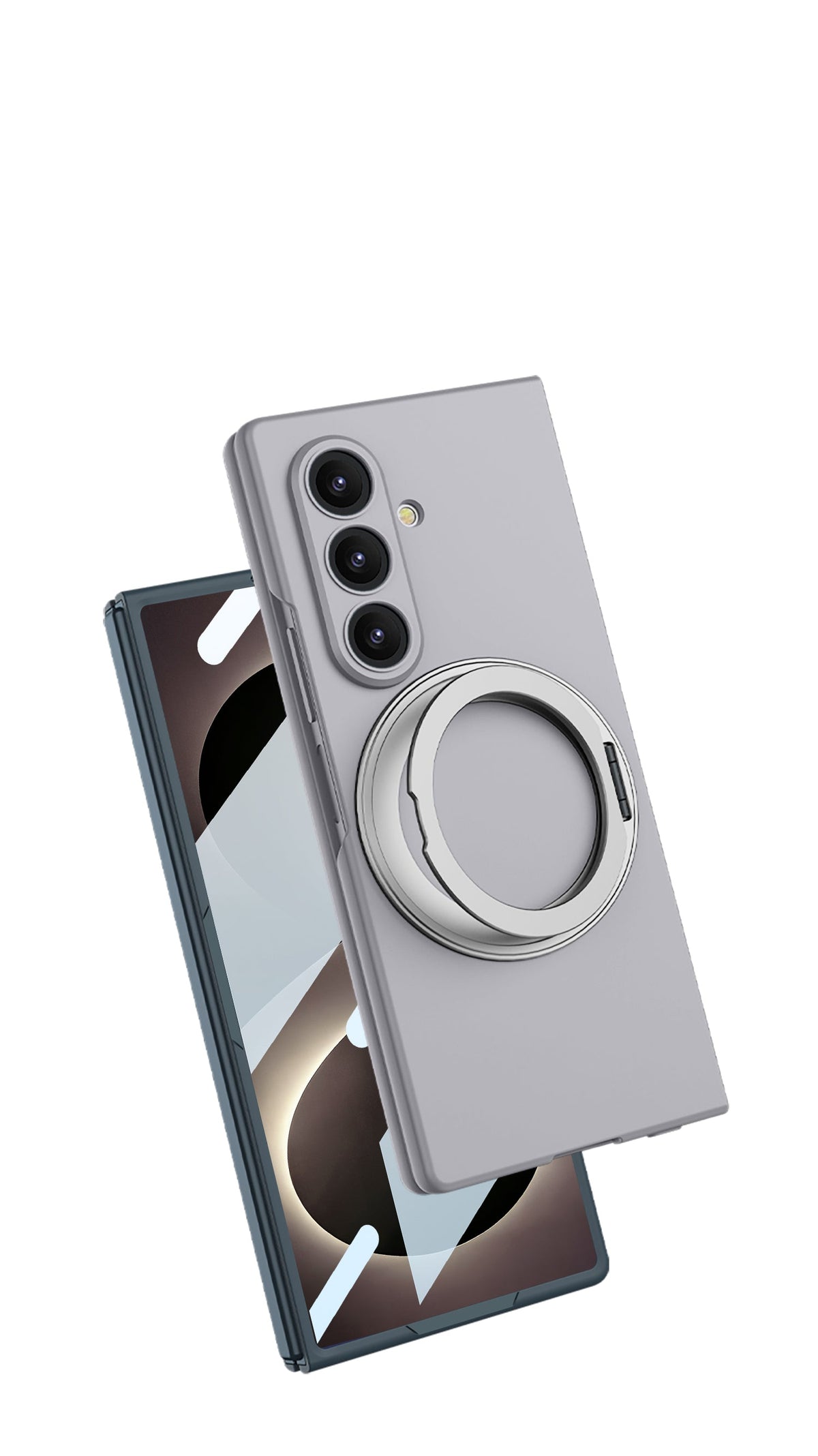 Coque Samsung Galaxy Z Fold8 / Fold 7 - Noir - Étui MagSafe avec anneau de maintien et protection d'écran intégrée