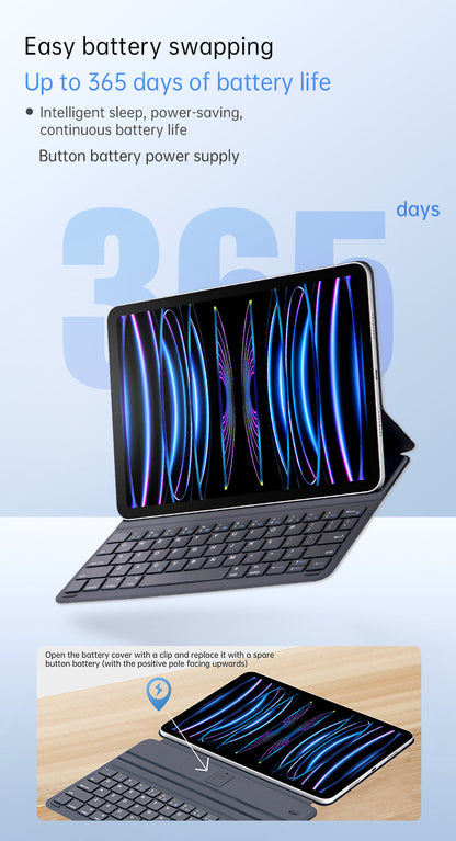 iPad Pro 11 pouces (2021/2022/2024) - Gris - Étui clavier