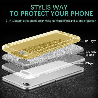 Samsung Galaxy S24 Plus Hoesje - Goud - Glitter Back Cover