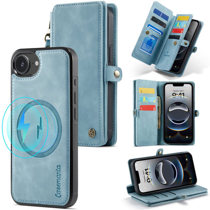 iPhone 16e Hoesje - Aqua Blue - 2 in 1 MagSafe Bookcase