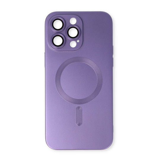 Apple iPhone 14 Pro Max Hülle - Lila - Mattes Silikon-MagSafe-Backcover
