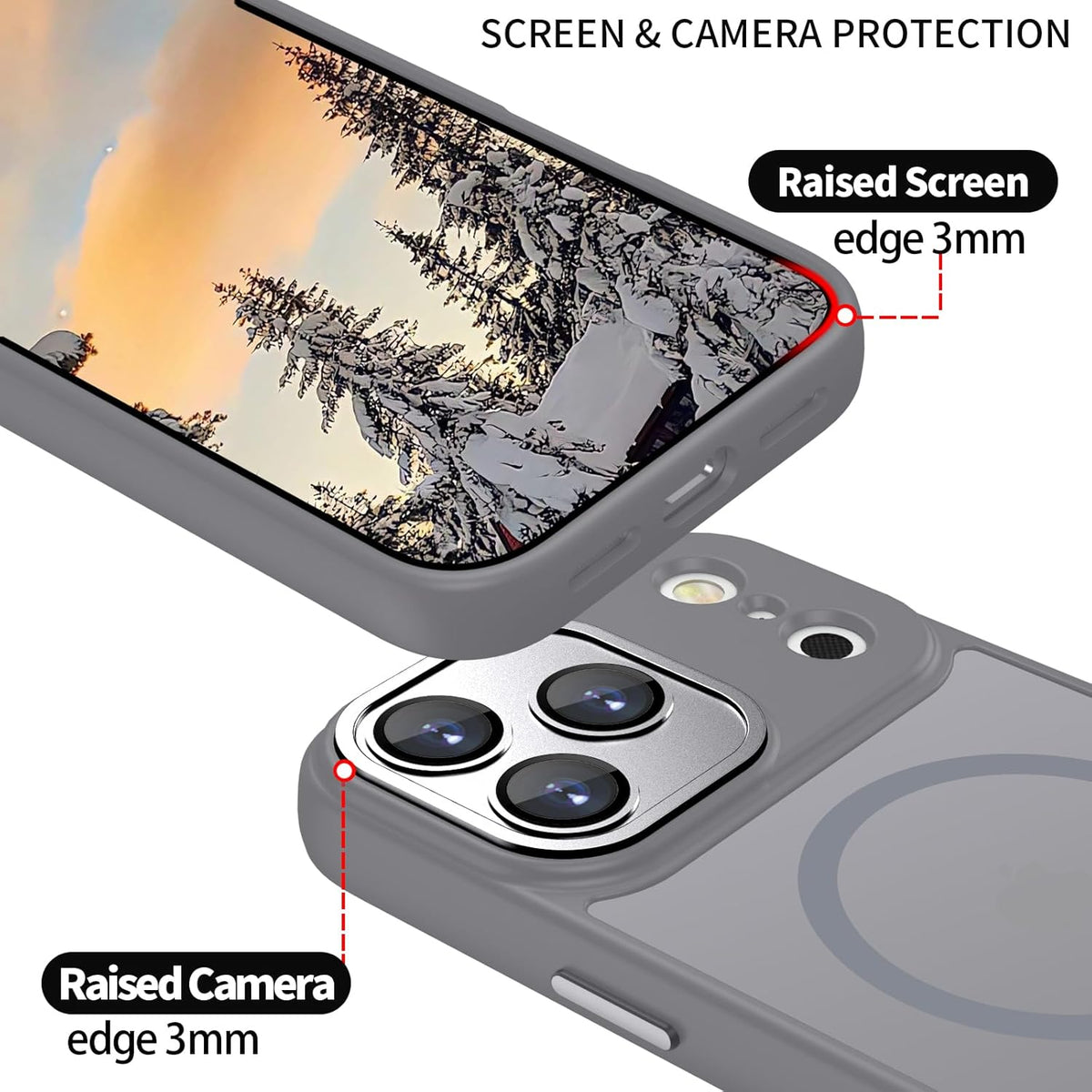 Coque iPhone 17 Pro - Gris - Matte Armor MagSafe Back Cover