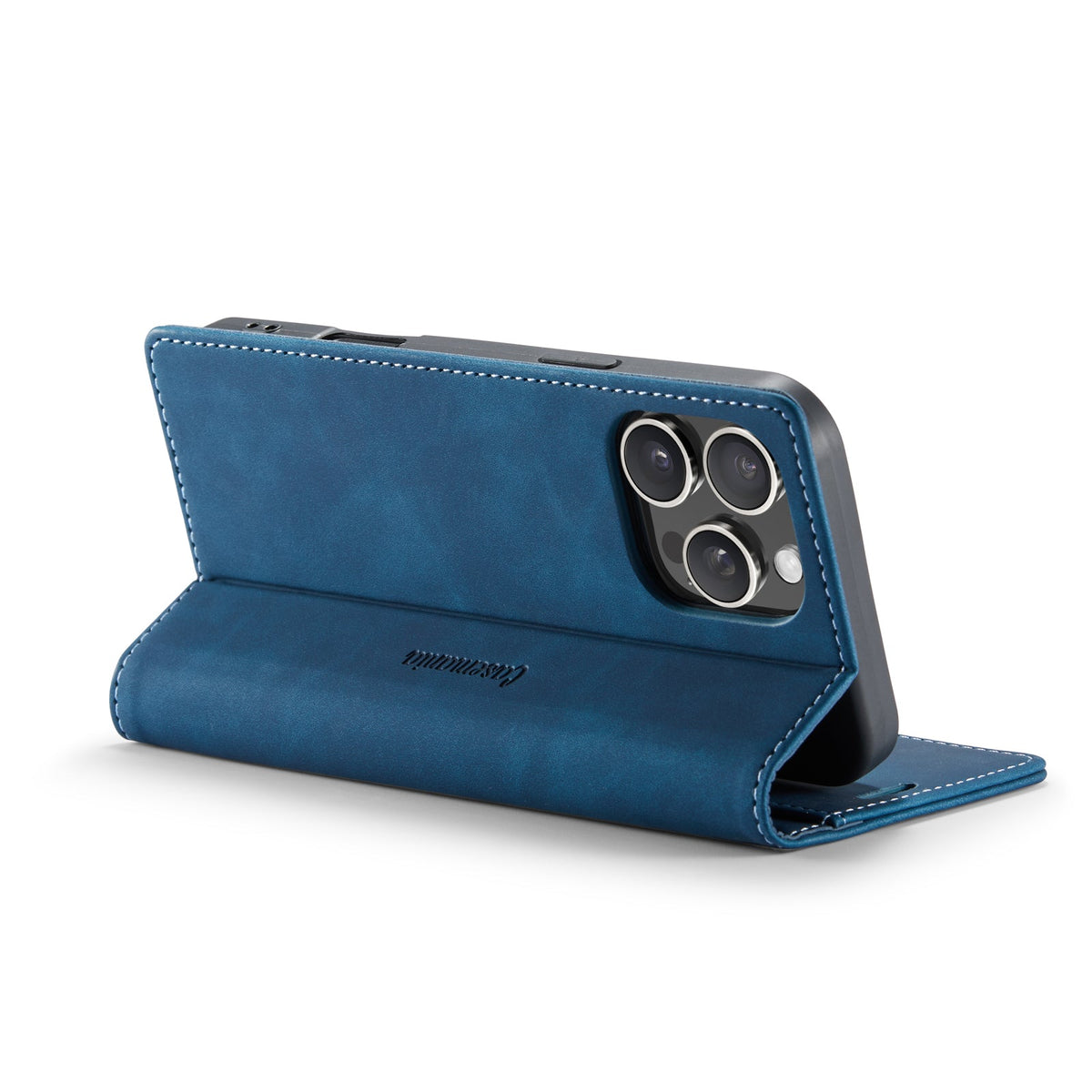 Apple iPhone 16 Pro Max Hoesje - Navy Blue - Dunne Bookcase