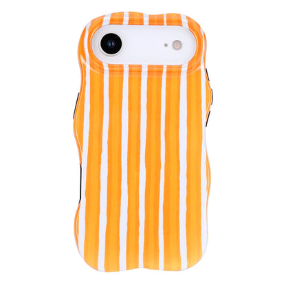 Apple iPhone Air Hoesje - Oranje - Wave Edge Back Cover