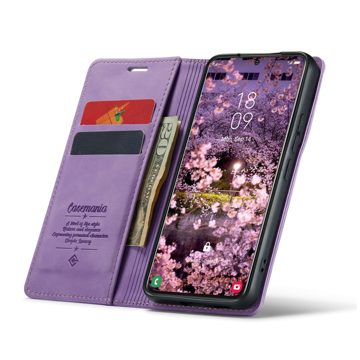 Samsung Galaxy S24 Plus Hoesje - Bright Lila - Dunne Bookcase