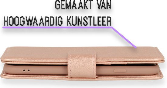 Apple iPhone SE (2020) Hoesje - Roségoud - Luxe Bookcase