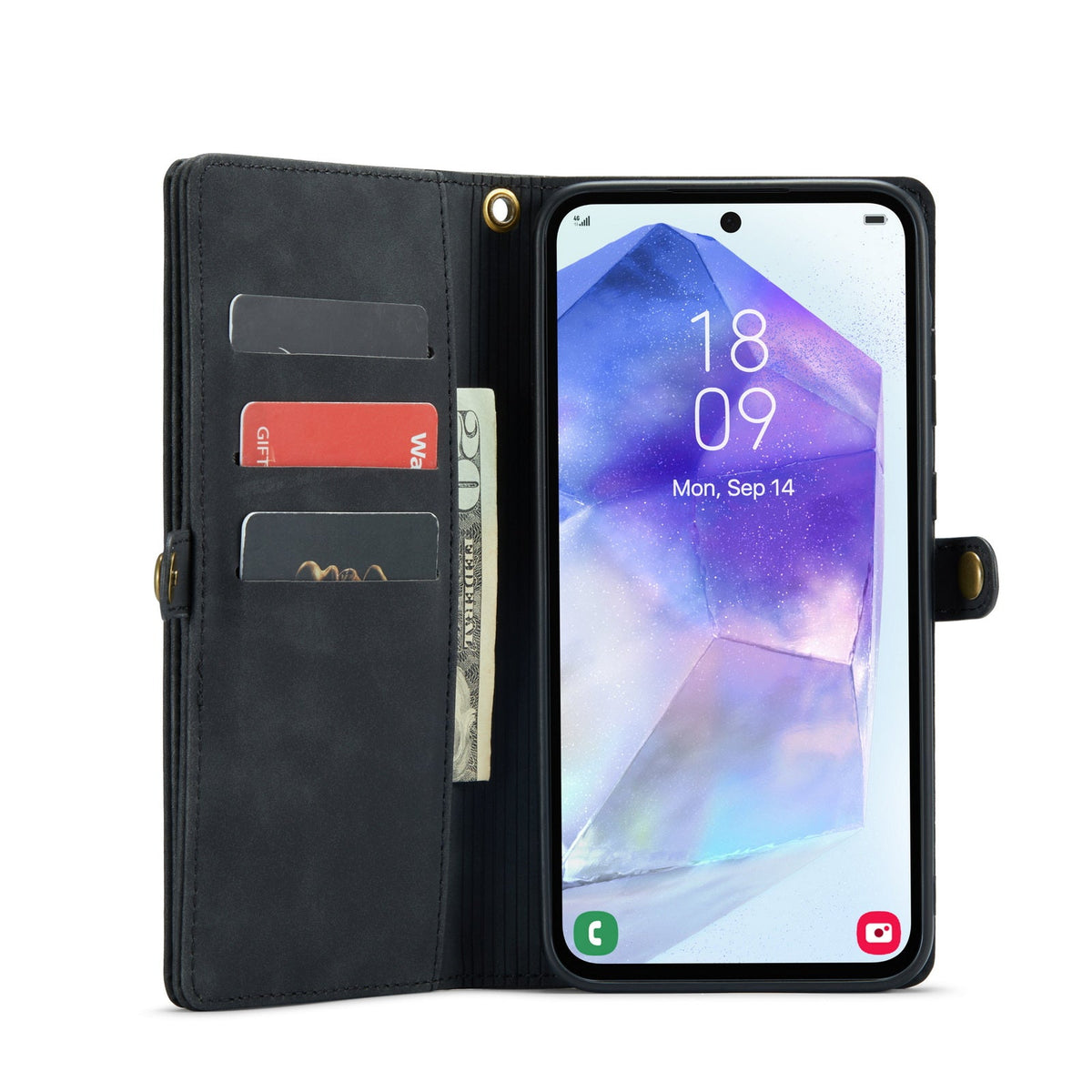 Samsung Galaxy S26 Ultra Hoesje - Charcoal Gray - 2 in 1 Bookcase met 10 Kaart Vakken